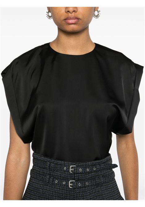 Blusa con maniche ad aletta in nero Philosophy Di Lorenzo Serafini - donna PHILOSOPHY DI LORENZO SERAFINI | 021257170555